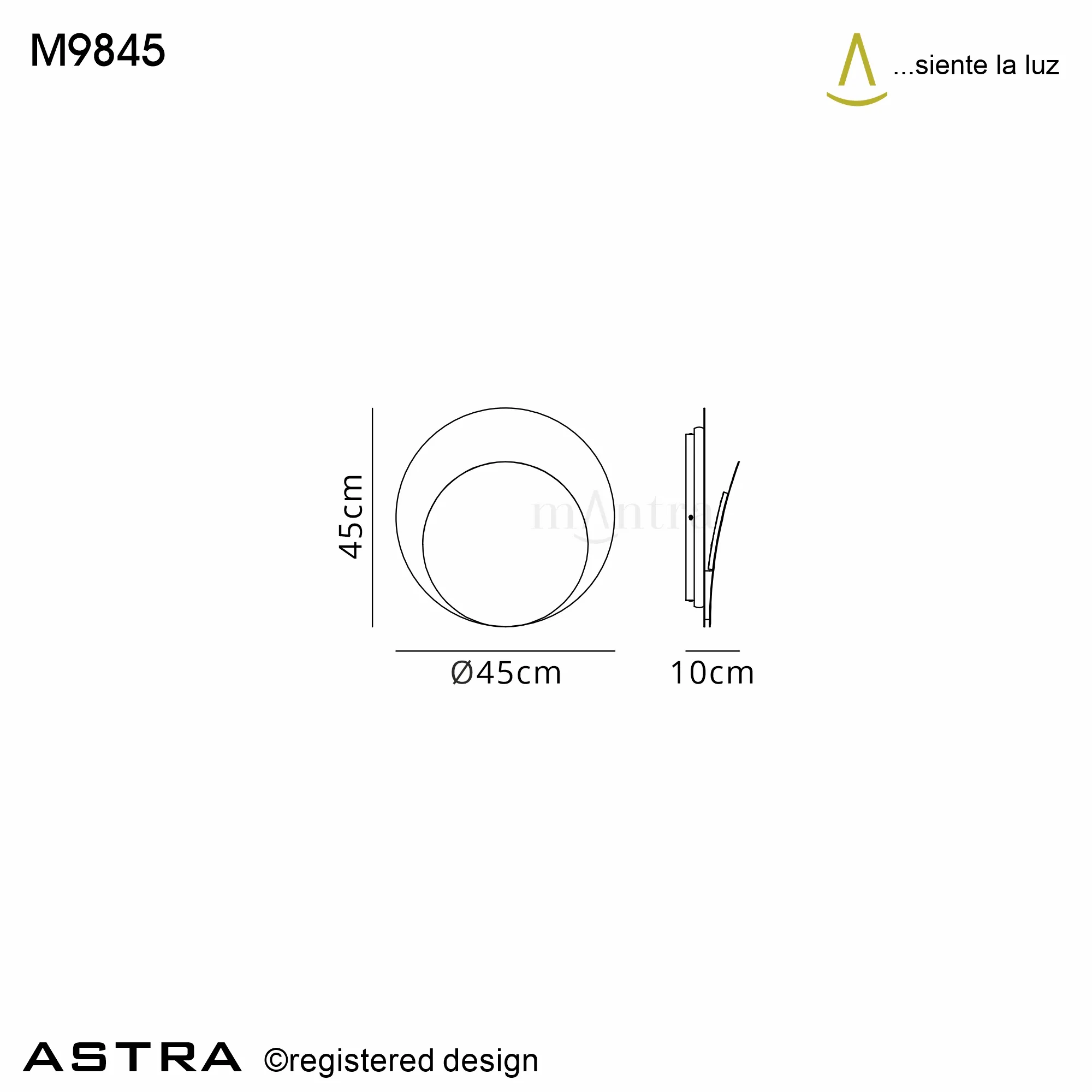 Astra Wall Lights Mantra Flush Wall Lights